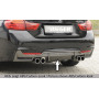 Diffuseur de pare-chocs arrière "Noir" "Rieger Tuning" pour BMW SERIE 4 (435i/440i-F32/F33)