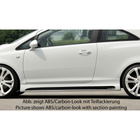 Bas de caisse gauche "Carbon look" "Rieger Tuning" pour OPEL CORSA D