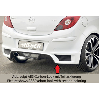 Diffuseur de pare-chocs arrière "noir" "Rieger Tuning" pour OPEL CORSA D