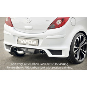 Diffuseur de pare-chocs arrière "noir" "Rieger Tuning" pour OPEL CORSA D