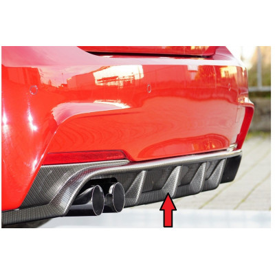 Diffuseur de pare-chocs arrière "Carbon-look" "Rieger Tuning" pour BMW SERIE 3 (F30/F31)