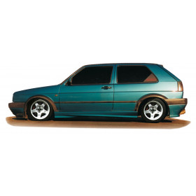 Bas de caisse gauche "Rieger Tuning" pour VOLKSWAGEN GOLF MK2 (3 portes avec extensions GTI)