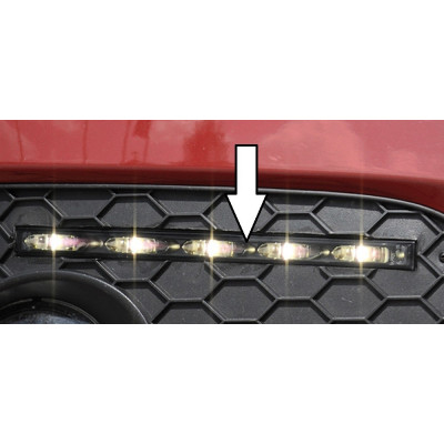 Kit feux diurnes pour paire de grille latérale "Noir brillant" de pare-chocs avant "Rieger Tuning" pour VOLKSWAGEN SCIROCCO (13)