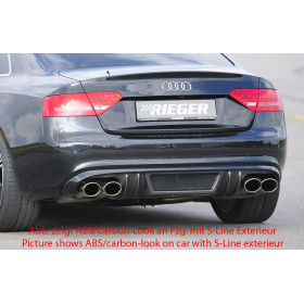 Diffuseur de pare-chocs arrière "noir" "Rieger Tuning" pour AUDI A5 (B8/B81)