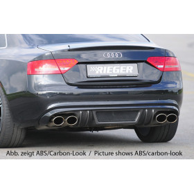 Diffuseur de pare-chocs arrière "noir" "Rieger Tuning" pour AUDI A5 (B8/B81)