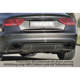 Diffuseur de pare-chocs arrière "noir" "Rieger Tuning" pour AUDI A5 (B8/B81)