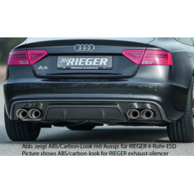 Diffuseur de pare-chocs arrière "noir" "Rieger Tuning" pour AUDI A5 (B8/B81)