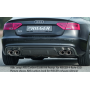 Diffuseur de pare-chocs arrière "noir" "Rieger Tuning" pour AUDI A5 (B8/B81)