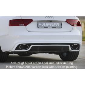 Diffuseur de pare-chocs arrière "noir brillant" "Rieger Tuning" pour AUDI S5 (B8/B81)