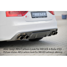 Diffuseur de pare-chocs arrière "noir" "Rieger Tuning" pour AUDI A5 (B8/B81)