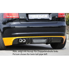 Ajout de pare-chocs arrière "Carbon look" "Rieger Tuning" pour AUDI A3 (8P)