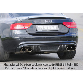 Diffuseur de pare-chocs arrière "noir" "Rieger Tuning" pour AUDI A5 (B8/B81)