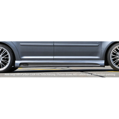 Bas de caisse droit "Carbon look" "Rieger Tuning" pour VOLKSWAGEN TOURAN (1T)