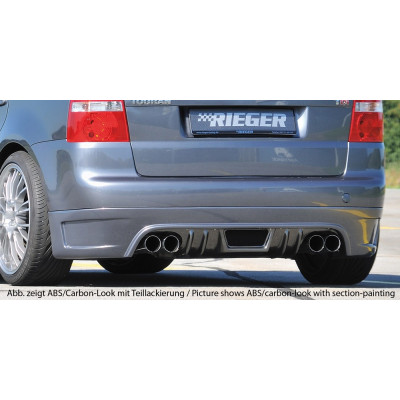 Ajout de pare-chocs arrière "Carbon look" "Rieger Tuning" pour VOLKSWAGEN TOURAN (1T)