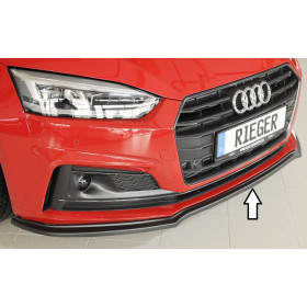 Lame de pare-chocs avant "noir brillant" "Rieger Tuning" pour AUDI A5 (B9/F5)