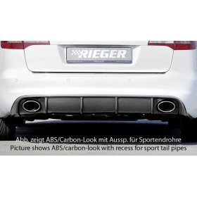 Diffuseur de pare-chocs arrière "Carbon look" "Rieger Tuning" pour AUDI A6 (4F)