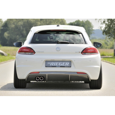 Diffuseur de pare-chocs arrière duplex "Carbon-look" "Rieger Tuning" pour VOLKSWAGEN SCIROCCO R-LINE (13)