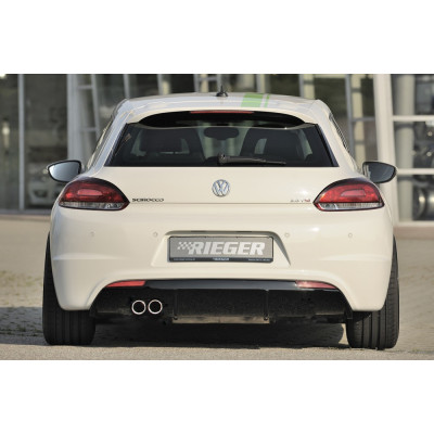 Diffuseur de pare-chocs arrière duplex "Noir brillant" "Rieger Tuning" pour VOLKSWAGEN SCIROCCO R-LINE (13)