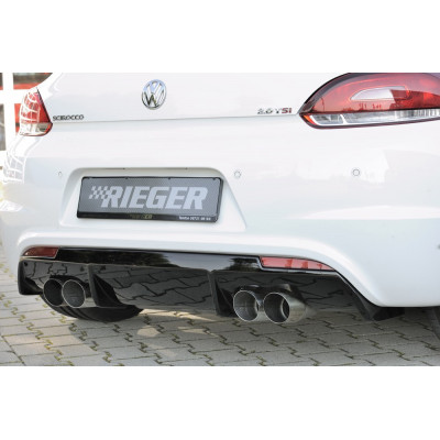 Diffuseur de pare-chocs arrière "Noir brillant" "Rieger Tuning" pour VOLKSWAGEN SCIROCCO R-LINE (13)