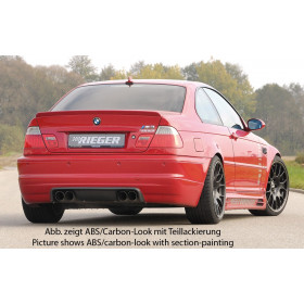Ajout de pare-chocs arrière "Carbon look" "Rieger Tuning" pour BMW SERIE 3 (E46)