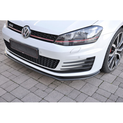 Lame de pare-chocs avant "Carbone véritable" "Rieger Tuning" pour VOLKSWAGEN GOLF 7