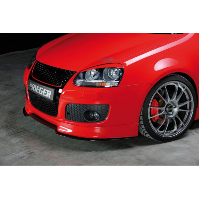Lame de coin d'ajout de pare-chocs avant "Carbon look" "Rieger Tuning" pour VOLKSWAGEN GOLF 5