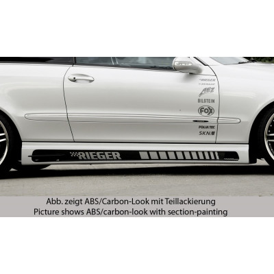 Bas de caisse droit "Carbon look" "Rieger Tuning" pour MERCEDES CLK (W209)