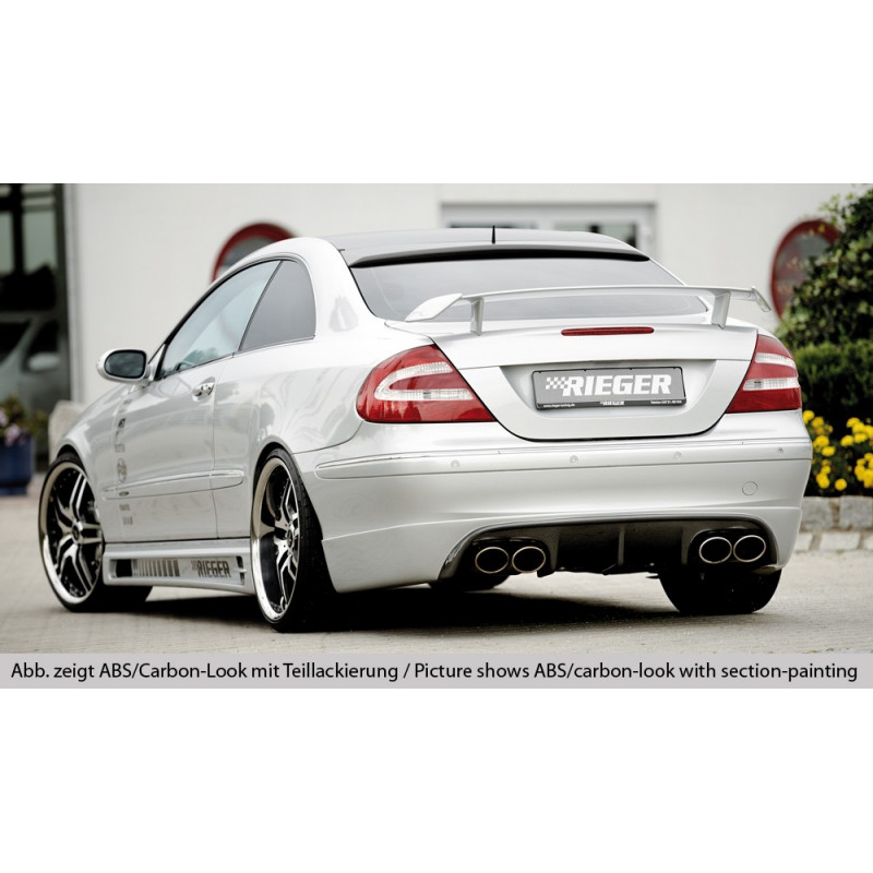 Becquet Arrière Mercedes CLK W209 – Spoiler Coffre Noir Brillant, PU Robuste, Pose Adhésive 3M Sans Perçage