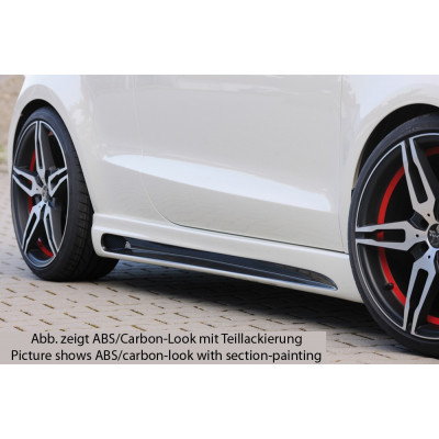 Bas caisse gauche "Carbon Look" "Rieger Tuning" pour AUDI A1 (8X)
