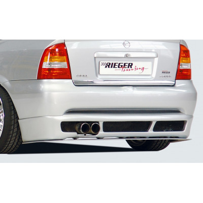 Lame pour pare-chocs arrière "noir" "Rieger Tuning" pour OPEL ASTRA G