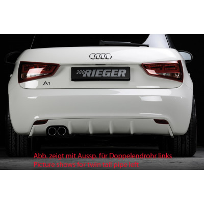 Diffuseur de pare-chocs arrière "noir" "Rieger Tuning" pour AUDI A1 (8X)