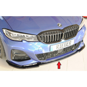 Lame pour pare-chocs avant "noir brillant" "Rieger Tuning" pour BMW SERIE 3 TYPE G20/G21