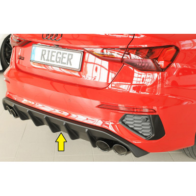 Diffuseur de pare-chocs arrière "noir" "Rieger Tuning" pour AUDI A3 (GY)