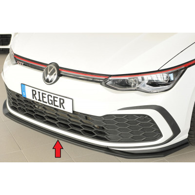 Lame de pare-chocs avant "noir" "Rieger Tuning" pour VOLKSWAGEN GOLF 8 GTI/GTD/GTE