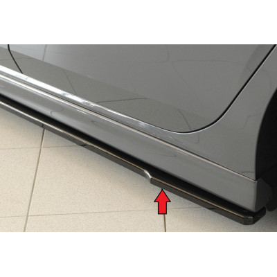 Lame de bas de caisse droite "noir brillant" "Rieger Tuning" pour VOLKSWAGEN GOLF 8 GTI/GTD/GTE
