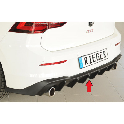 Diffuseur de pare-chocs arrière "Noir" "Rieger Tuning" pour VOLKSWAGEN GOLF 8 GTI