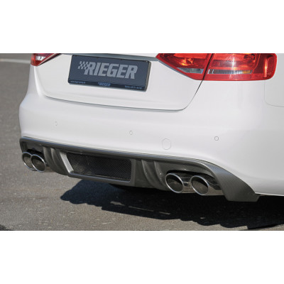 Diffuseur de pare-chocs arrière "Carbon look" "Rieger Tuning" pour AUDI S4 (B8/B81)