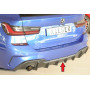 Diffuseur de pare-chocs arrière "noir" "Rieger Tuning" pour BMW SERIE 3 TYPE G20/G21 (sans attelage)