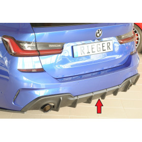 Diffuseur de pare-chocs arrière "noir" "Rieger Tuning" pour BMW SERIE 3 TYPE G20/G21 (avec attelage)