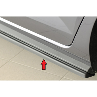 Lame de bas de caisse gauche "noir" "Rieger Tuning" pour VOLKSWAGEN POLO GTI (AW)
