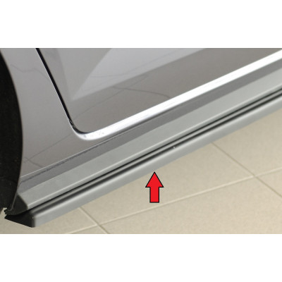 Lame de bas de caisse droit "noir" "Rieger Tuning" pour VOLKSWAGEN POLO R-Line (AW)