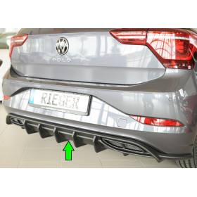 Diffuseur de pare-chocs arrière "Noir" "Rieger Tuning" pour VOLKSWAGEN POLO R-Line (AW)