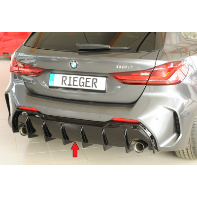 Diffuseur de pare-chocs arrière "Noir brillant" "Rieger Tuning" pour BMW SERIE 1 (F40/F1H)