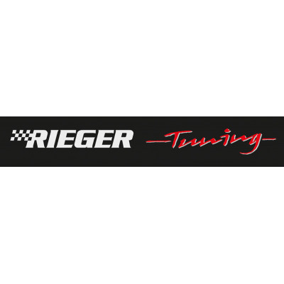 Autocollant pare-brise "Rieger Tuning" gris/rouge 96x10 cm