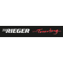Autocollant pare-brise "Rieger Tuning" gris/rouge 96x10 cm