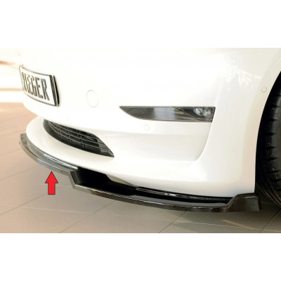 Lame de pare-chocs avant "noir brillant" "Rieger Tuning" pour TESLA MODEL 3 (003)
