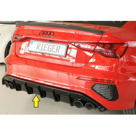 Diffuseur de pare-chocs arrière "noir brillant" "Rieger Tuning" pour AUDI A3 (GY)