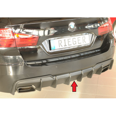 Diffuseur de pare-chocs arrière "Noir" "Rieger Tuning" pour BMW SERIE 5 F10/F11