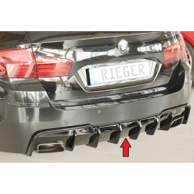 Diffuseur de pare-chocs arrière "Noir brillant" "Rieger Tuning" pour BMW SERIE 5 F10/F11