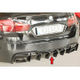 Diffuseur de pare-chocs arrière "Noir brillant" "Rieger Tuning" pour BMW SERIE 5 F10/F11